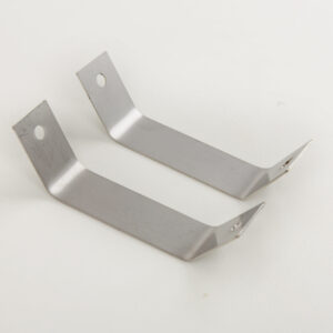 Cast Iron Bench Stainless Steel Angled Braces: 130mm x 30mm x 1.2mm