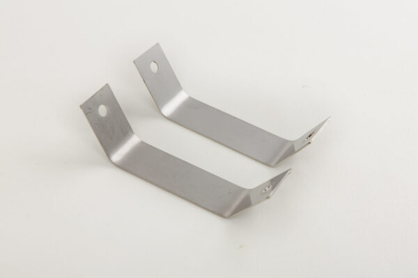 Cast Iron Bench Stainless Steel Angled Braces: 130mm x 30mm x 1.2mm